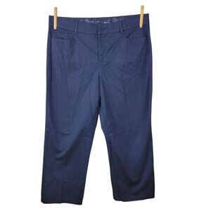 JM Collection Casual Career Pants Size 16 Petite Navy Blue Professional 37 x 27